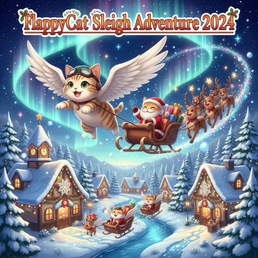 FlappyCat Sleigh Adventure 2024